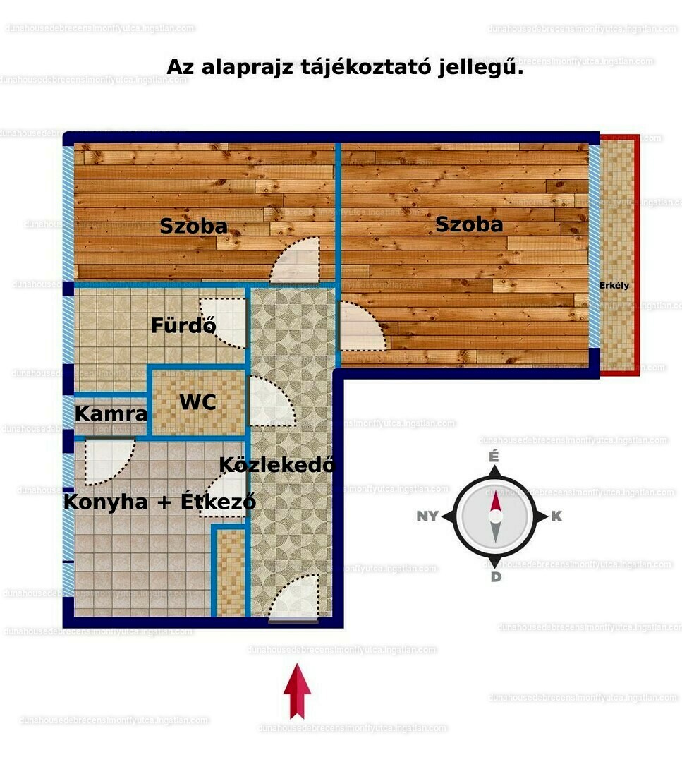 Debrecen Nagyerdőalja városrészen 57 m2 -es lakás eladó!